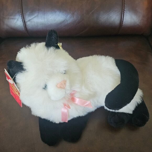 Platinum Plus Black And White Plush Cat Lovable Huggable Limited Edition #99 - Picture 5 of 10